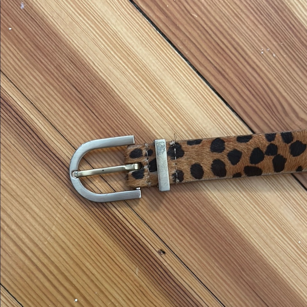 Leopard Print Women's leather Belt - Picture 2 of 2